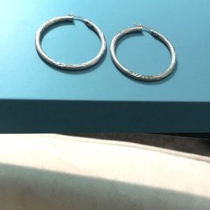 Sterling silver hoop earrings